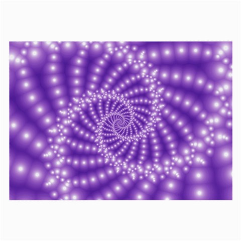 Glossy Purple  Beaded Spiral Fractal Large Glasses Cloth from ArtsNow.com Front