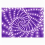 Glossy Purple  Beaded Spiral Fractal Large Glasses Cloth