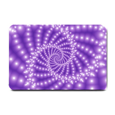 Glossy Purple  Beaded Spiral Fractal Small Doormat from ArtsNow.com 24 x16  Door Mat