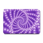 Glossy Purple  Beaded Spiral Fractal Small Doormat