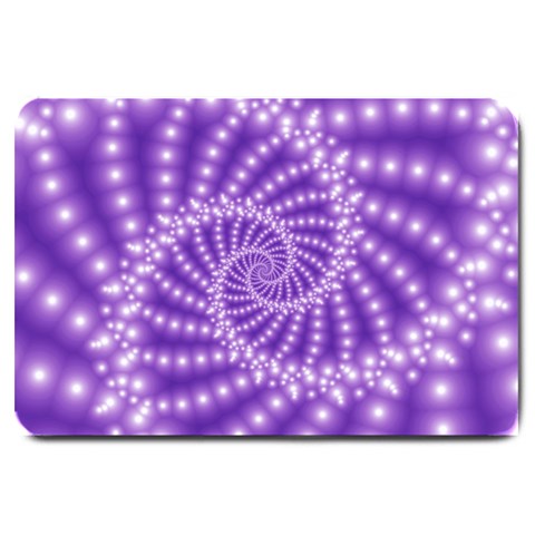 Glossy Purple  Beaded Spiral Fractal Large Doormat from ArtsNow.com 30 x20  Door Mat