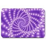 Glossy Purple  Beaded Spiral Fractal Large Doormat