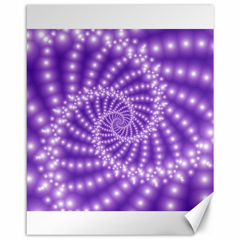 Glossy Purple  Beaded Spiral Fractal Canvas 11  x 14  from ArtsNow.com 10.95 x13.48  Canvas - 1