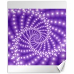 Glossy Purple  Beaded Spiral Fractal Canvas 11  x 14 