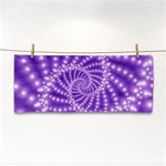 Glossy Purple  Beaded Spiral Fractal Hand Towel