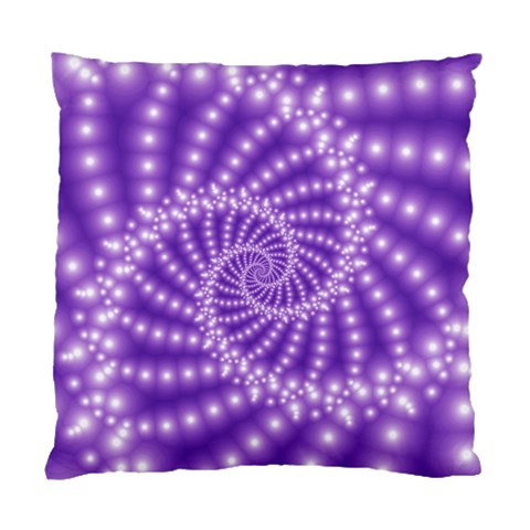 Glossy Purple  Beaded Spiral Fractal Standard Cushion Case (One Side) from ArtsNow.com Front