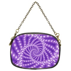 Glossy Purple  Beaded Spiral Fractal Chain Purse (Two Sides) from ArtsNow.com Front