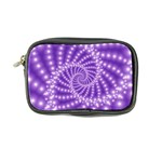 Glossy Purple  Beaded Spiral Fractal Coin Purse