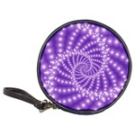 Glossy Purple  Beaded Spiral Fractal Classic 20-CD Wallet