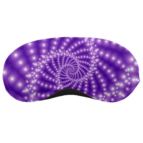 Glossy Purple  Beaded Spiral Fractal Sleeping Mask from ArtsNow.com Front