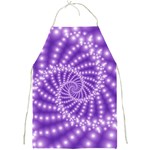 Glossy Purple  Beaded Spiral Fractal Full Print Apron