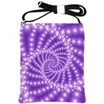 Glossy Purple  Beaded Spiral Fractal Shoulder Sling Bag