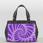 Glossy Purple  Beaded Spiral Fractal Oversize Office Handbag