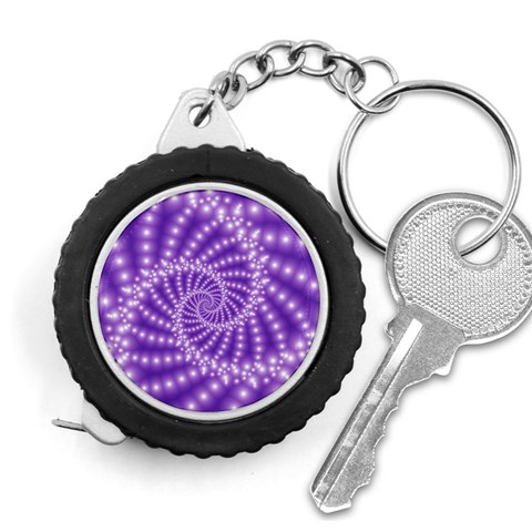 Glossy Purple  Beaded Spiral Fractal Measuring Tape from ArtsNow.com Front