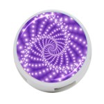 Glossy Purple  Beaded Spiral Fractal 4-Port USB Hub (One Side)