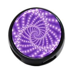 Glossy Purple  Beaded Spiral Fractal 4 Front