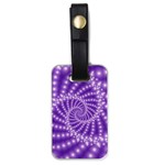 Glossy Purple  Beaded Spiral Fractal Luggage Tag (one side)