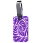 Glossy Purple  Beaded Spiral Fractal Luggage Tag (two sides)