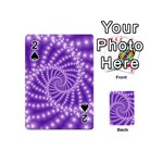 Glossy Purple  Beaded Spiral Fractal Playing Cards 54 (Mini)