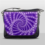 Glossy Purple  Beaded Spiral Fractal Messenger Bag