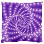 Glossy Purple  Beaded Spiral Fractal Large Cushion Case (One Side)