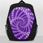 Glossy Purple  Beaded Spiral Fractal Backpack Bag