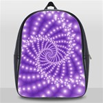 Glossy Purple  Beaded Spiral Fractal School Bag (XL)