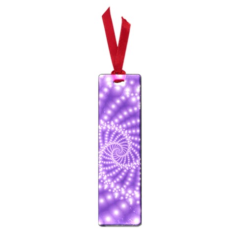 Glossy Purple  Beaded Spiral Fractal Small Book Mark from ArtsNow.com Front