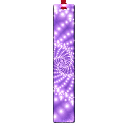 Glossy Purple  Beaded Spiral Fractal Large Book Mark from ArtsNow.com Front