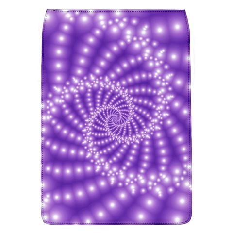 Glossy Purple  Beaded Spiral Fractal Removable Flap Cover (L) from ArtsNow.com Front