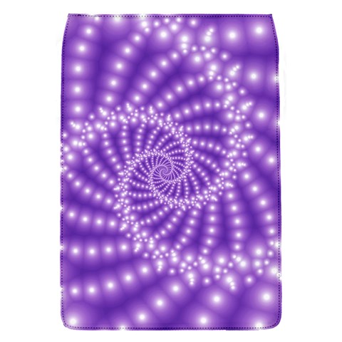 Glossy Purple  Beaded Spiral Fractal Removable Flap Cover (S) from ArtsNow.com Front