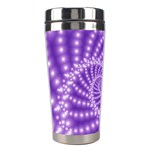 Glossy Purple  Beaded Spiral Fractal Stainless Steel Travel Tumbler