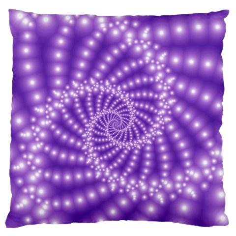 Glossy Purple  Beaded Spiral Fractal Standard Flano Cushion Case (One Side) from ArtsNow.com Front