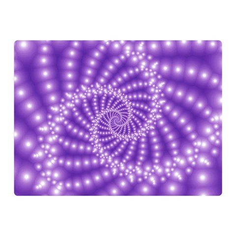 Glossy Purple  Beaded Spiral Fractal Double Sided Flano Blanket (Mini) from ArtsNow.com 35 x27  Blanket Front