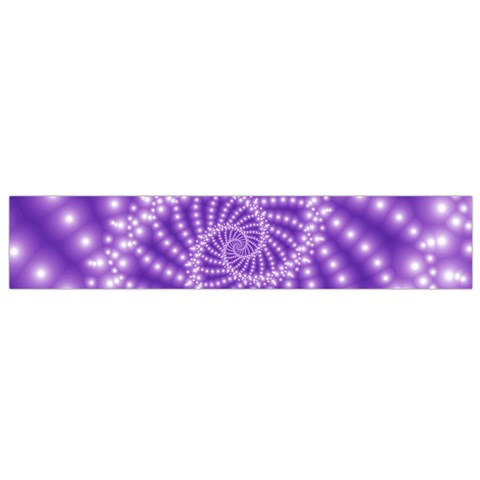 Glossy Purple  Beaded Spiral Fractal Flano Scarf (Small) from ArtsNow.com Front