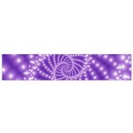 Glossy Purple  Beaded Spiral Fractal Flano Scarf (Small)