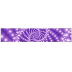 Glossy Purple  Beaded Spiral Fractal Flano Scarf (Large)