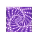 Glossy Purple  Beaded Spiral Fractal Satin Bandana Scarf