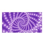 Glossy Purple  Beaded Spiral Fractal Satin Shawl