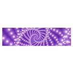 Glossy Purple  Beaded Spiral Fractal Satin Scarf (Oblong)