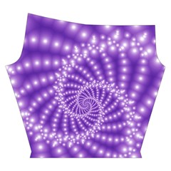 Glossy Purple  Beaded Spiral Fractal Yoga Cropped Leggings from ArtsNow.com Right