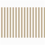 Vertical Stripes - White and Khaki Brown Collage 12  x 18 