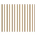 Vertical Stripes - White and Khaki Brown Double Sided Flano Blanket (Medium)