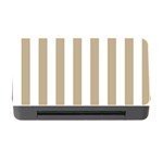 Vertical Stripes - White and Khaki Brown Memory Card Reader with CF