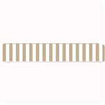 Vertical Stripes - White and Khaki Brown Small Bar Mat