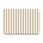 Vertical Stripes - White and Khaki Brown Plate Mat