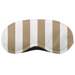 Vertical Stripes - White and Khaki Brown Sleeping Mask