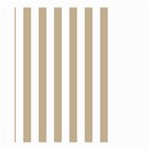 Vertical Stripes - White and Khaki Brown Large Garden Flag (Two Sides)