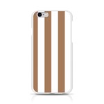 Vertical Stripes - White and French Beige Apple iPhone 6/6S Silicone Case (Transparent)