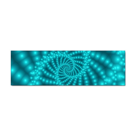 Glossy Pastel Blue Beaded Spiral Fractal Sticker (Bumper) from ArtsNow.com Front